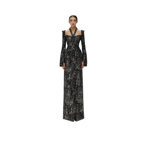 RDRE Черное Женское Вечернее Платье