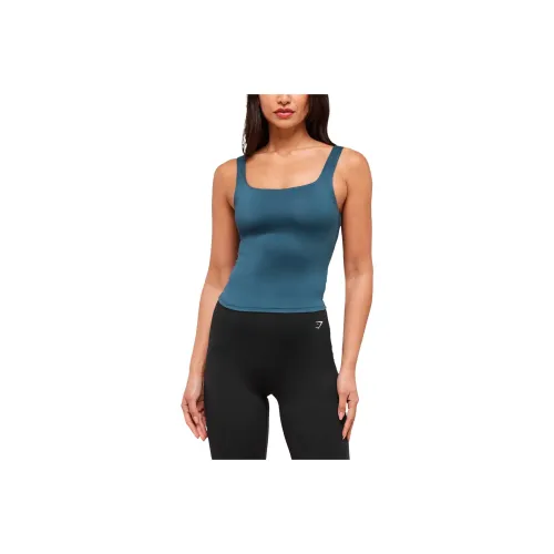 GYMSHARK Успех Синий Женские Спортивные Майки Без Рукавов