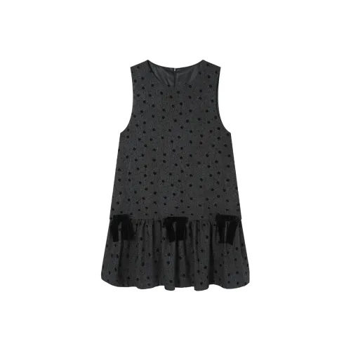 LOUISY AO Черный Серый Цвет Женские Платья Без Рукавов