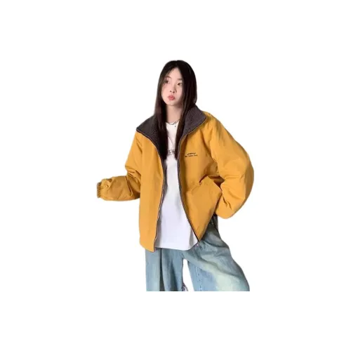 MDEHT Желтый Женские Бархатные Куртки