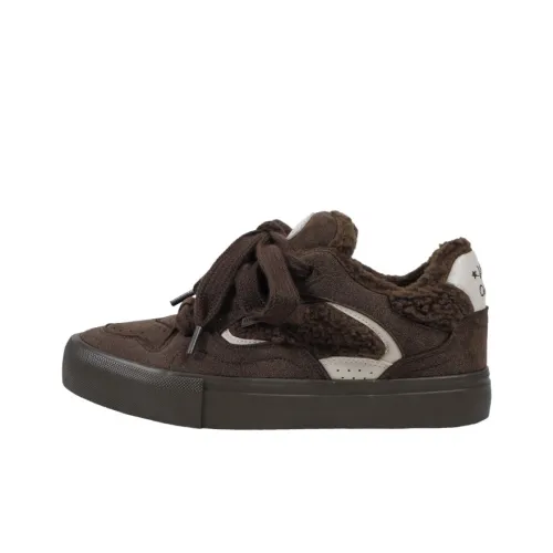 MINGKUANG Street Trendy Rising Stars POP Caramel Brown CityWalk С флисовой подкладкой Повседневная обувь