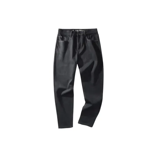 Dance with Wolves Черные Мужские Джинсы