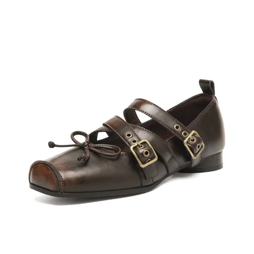 Daphne Квадратный каблук Mary Jane туфли 2 см женские