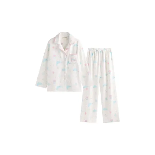 Wabi Town Звезды Jellyfish Фланелевые Женские Пижамные Комплекты