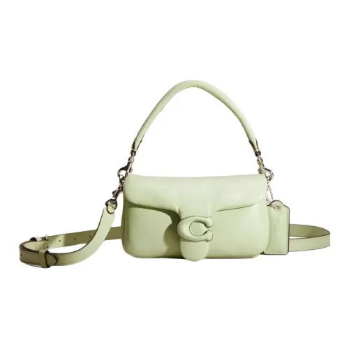 COACH Pillow Tabby Кожа Сумка Сумка через плечо Сумка через плечо Маленькая Женская Циановая