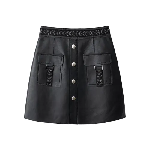 BILISISHANYANG Овчина Короткая Юбка Женская