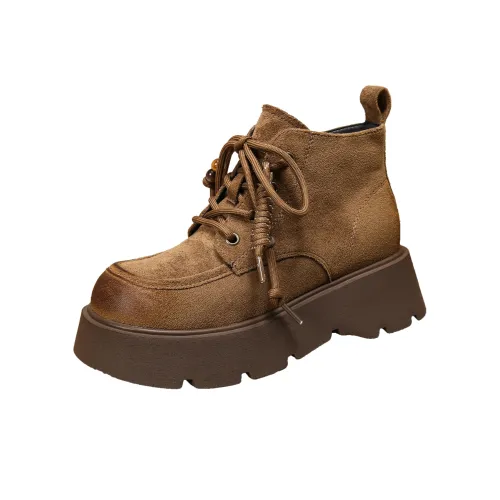 Forest Princess Martin Boots Camel Women's