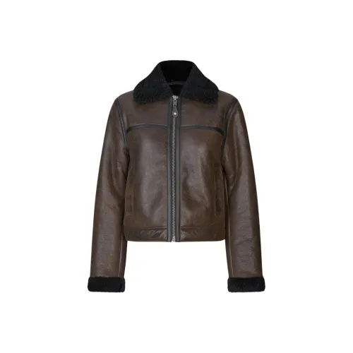 Schott N.Y.C. x Samsøe Samsøe Samsøe Samsøe Коллаборация FW25 Куртки и Пальто Женские