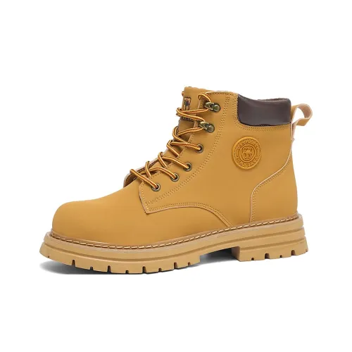 VanCamel Желтые Ботинки Короткий Мартин Ботинок Унисекс