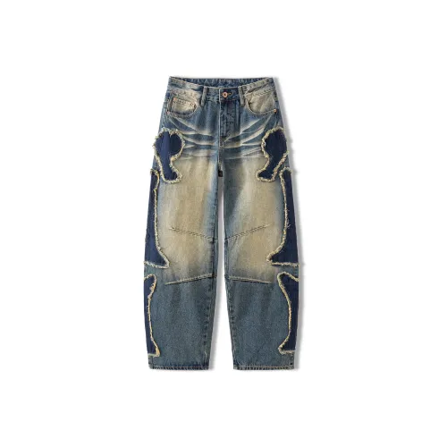 SENJIALUO Винтажные синие мужские джинсы