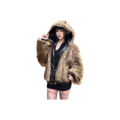 SZSX Черный [Двусторонний меховой воротник Mountain Hawk] Унисекс пуховики