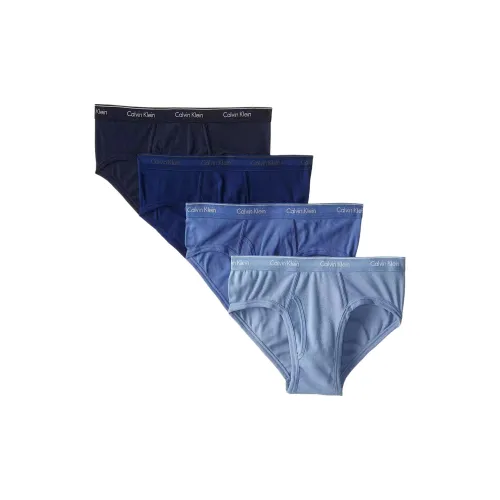 Calvin Klein 4 Strips Черный + Синий Мужские трусы-бикини