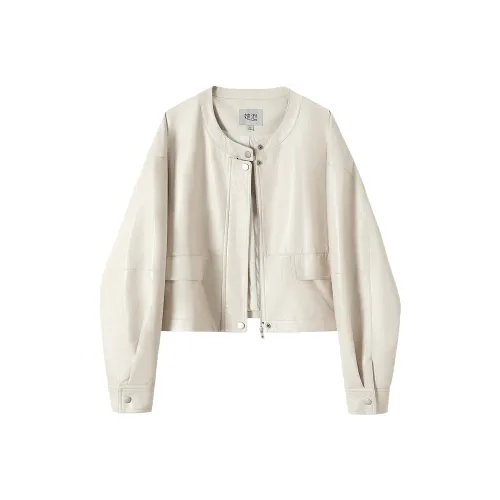 TOUCH Бежевый Женские Кожаные Куртки