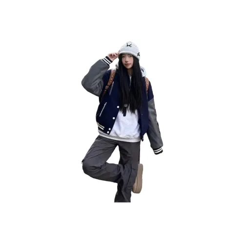 Lan Miao Темно-синие женские бейсбольные Джерси