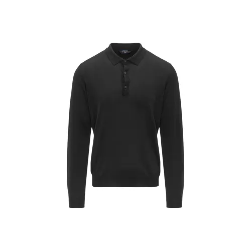 K WAY Shadow Черный Серый Мужская Поло