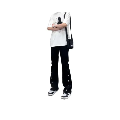 UOOHE Черные Унисекс Джинсы