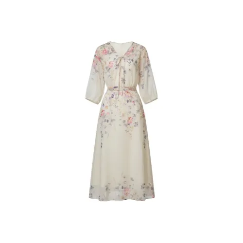 QILIANGYICAI Короткий рукав Платье Женское