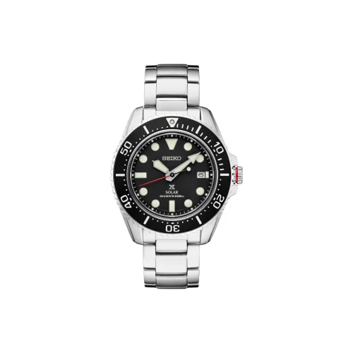 SEIKO Solar Кварц Мужские часы Prospex 42,8 мм Черные