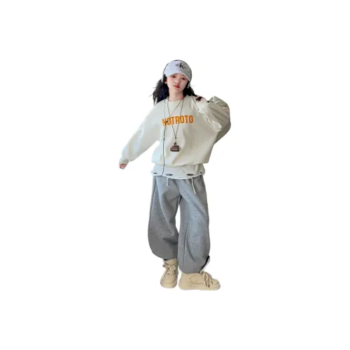 YOUMIWU Абрикосовый комплект школьного возраста повседневная спортивная одежда