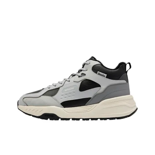 QIAODAN Амортизация Водонепроницаемый Термический Высокий Топ Повседневная Обувь Мужская Серый Черный