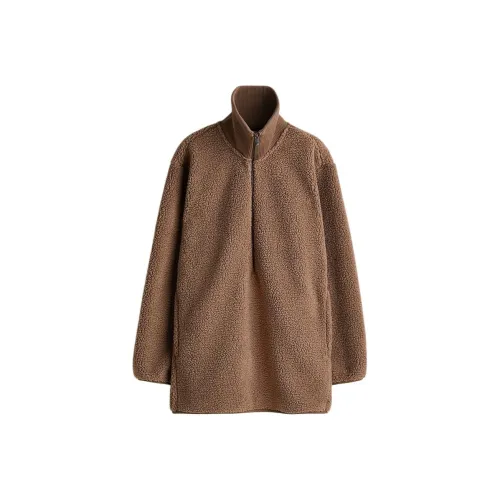 H M Темный бежевый женский бархатный пиджак