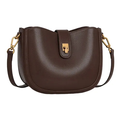 MILLIE'S Сумка через плечо из коровьей кожи стандартная женская кофейного черного цвета