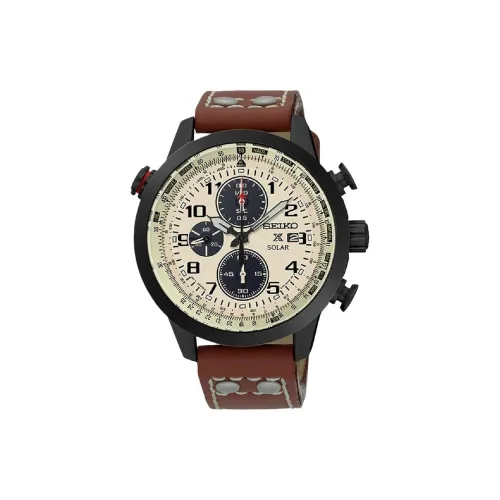 SEIKO Кварцевый механизм Мужские часы 43 мм Желтый