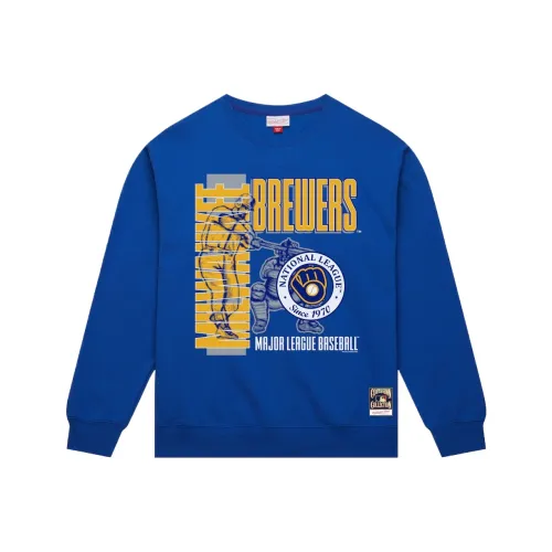 Mitchell Ness Темно-синий синий Мужской свитшот