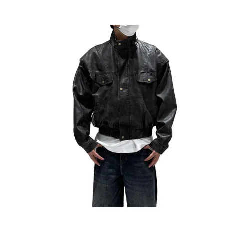 PVPVPV Черный Унисекс Кожаные куртки