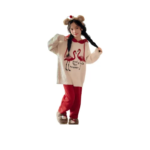 BaoLaXiaoJie Красный С капюшоном Школьный возраст LOUNGE Набор