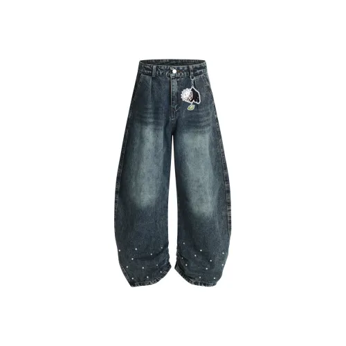 MG Синий Унисекс Джинсы