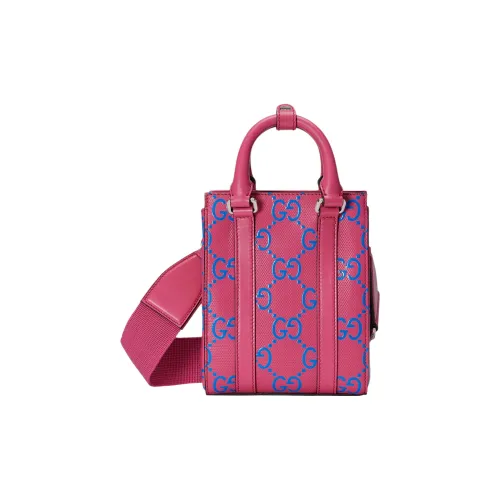 GUCCI Кожа Тоут Сумка Сумка для покупок Сумка через плечо Сумка мини Женская Розовая