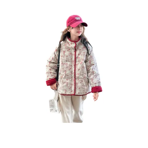 YOUMIWU Анкора Красный Хлопковый Пуховик Школьный Возраст Утеплённая Куртка