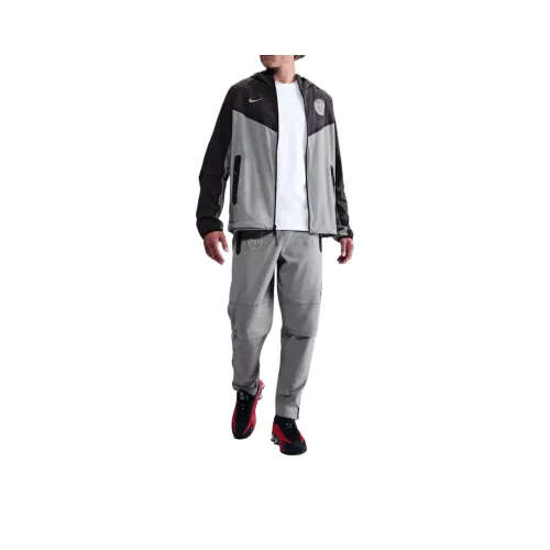 nike PARIS SAINT GERMAIN Антрацитовый Рельефный Серый Мужские Куртки