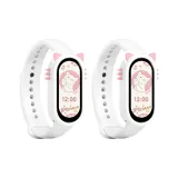 Кошка Ухо Белый Чехол Часы Полоска + Кошка Ухо Белый Чехол Часы Полоска [Стиль для подруг]