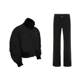 Чёрная куртка + чёрные джинсы