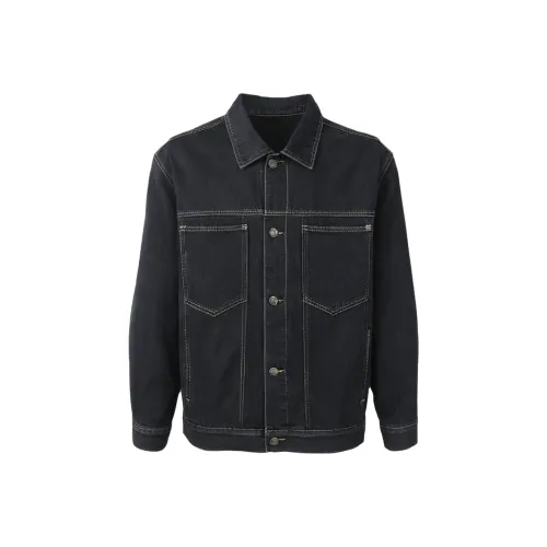 H 75 Синий Черный Мужские Куртки