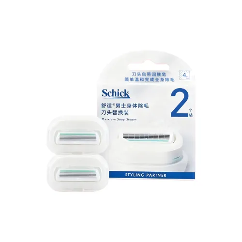 Schick Big Мыло Голова Удаление волос Бритва Заправка Чистка Освежающий 2 шт. Коробка