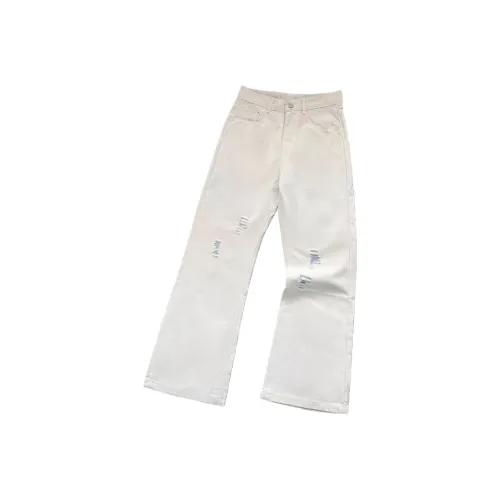 CAT'S PAW Белый Унисекс Джинсы