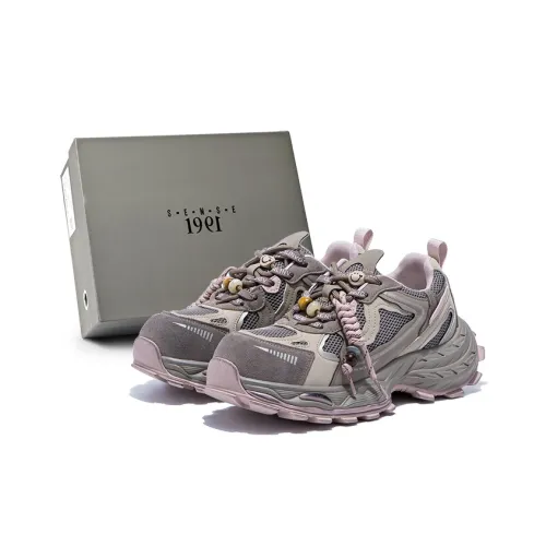 SENSE 1991 Низкие кеды с толстой подошвой Кофейно-розовые Женские