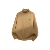 [Интегрированный флис★ водолазка] Кофе (Ма Зебра Журнал Логотип на груди)