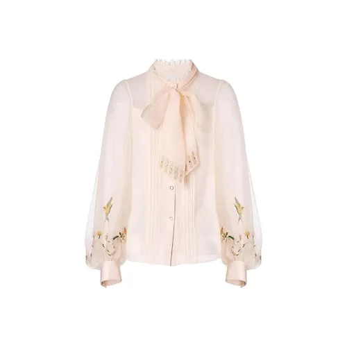 Leather Cat Розовый Женские Рубашки