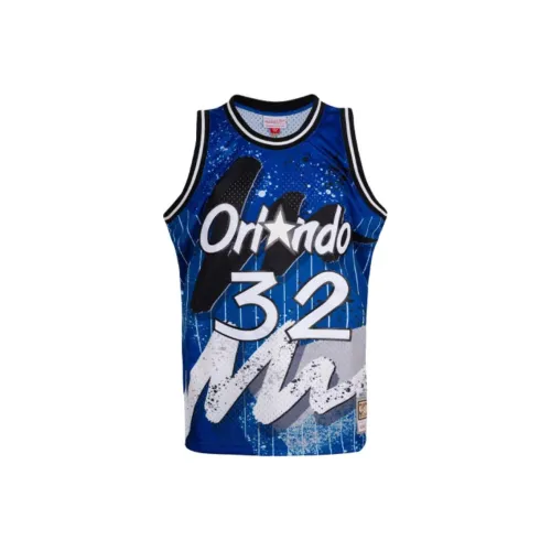 Mitchell Ness Синий Мужская баскетбольная футболка