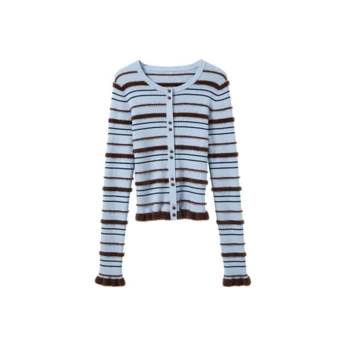 3COLOUR Небесно-синие полоски Женская трикотажная одежда