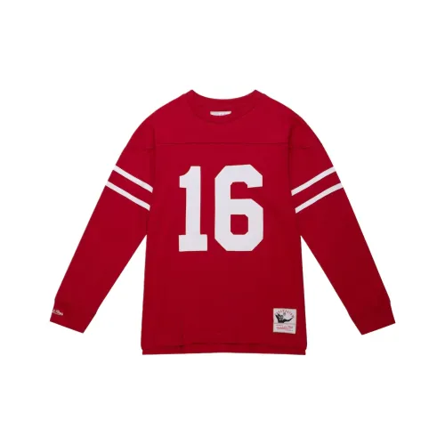 Mitchell Ness Scarlet Unisex Rugby Jersey Mitchell Ness Алый Унисекс Регбийная Джерси