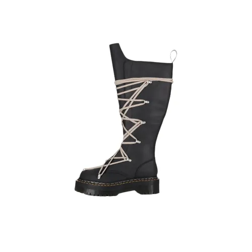 RICK OWENS RO DR. Martens Коллаборация Колено Высокие сапоги Мужской Черный