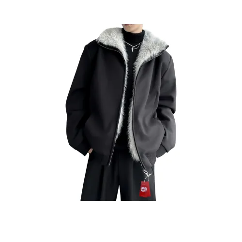 MARK WAFFLE Черный Унисекс Бархатные Куртки