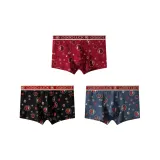 [100% cotton, Breathable] Бордовый + Черный + Темно-синий (3 упаковки)