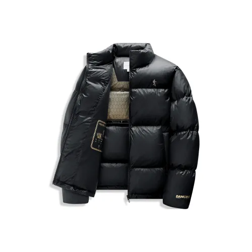 Dance with Wolves Черный Мужской Пуховик