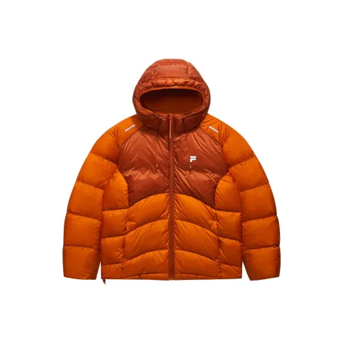 FILA FUSION Темная Глина Апельсин Женские Пуховики